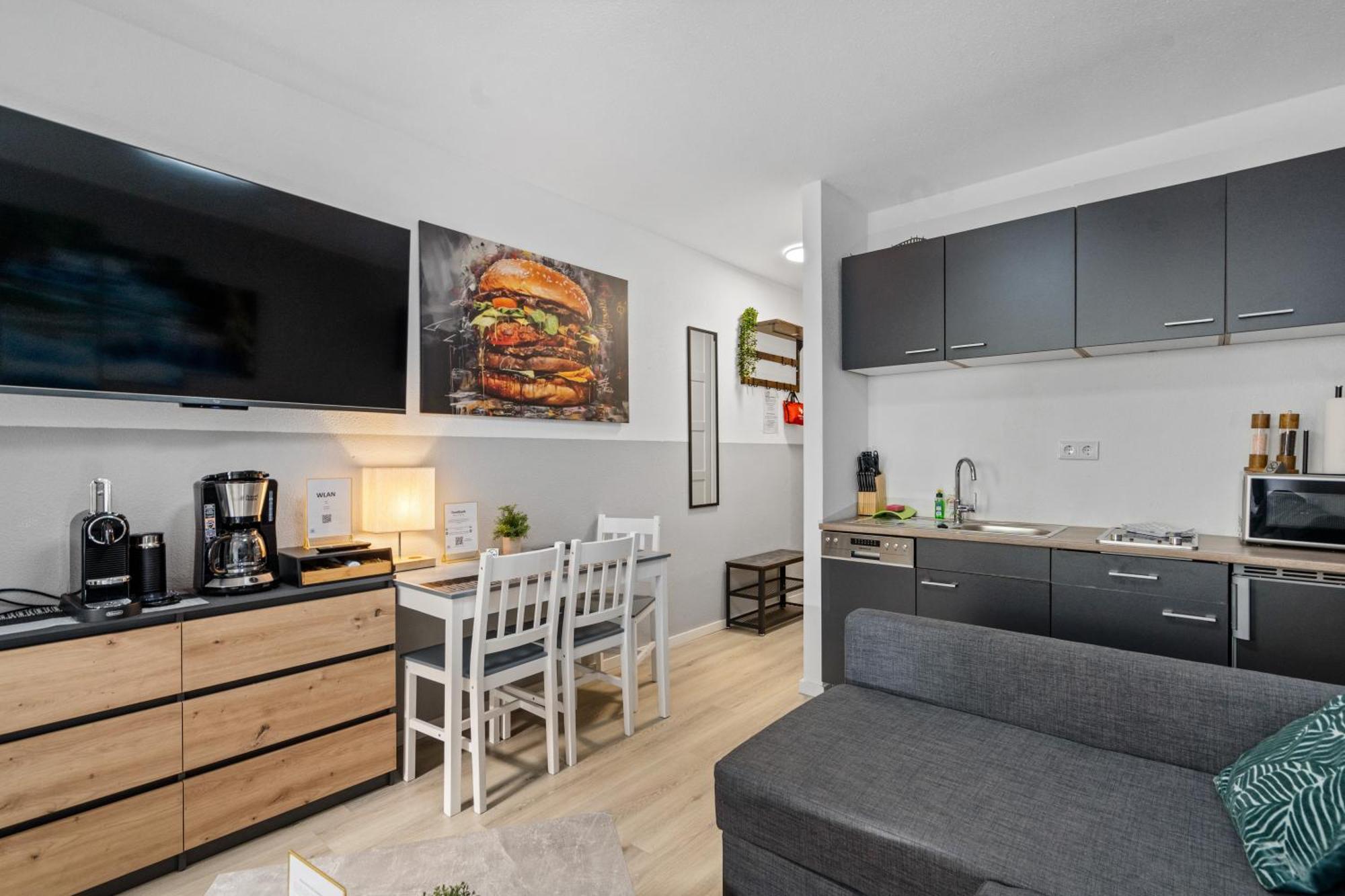 Messe, Monteure, Budget - Einfache Komfortable 2 Personen Appartement